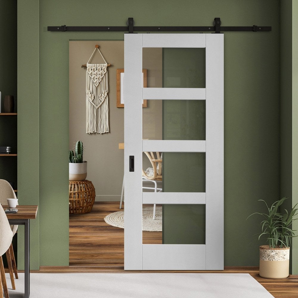 Glazed Shaker Style Sliding Door